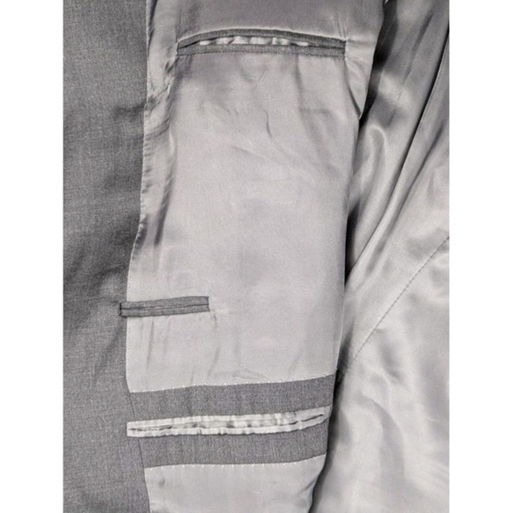 Peter Millar Gray Wool Blazer Size 48R Sport Coat Jacket Mens 2‎ Button - Picture 10 of 16
